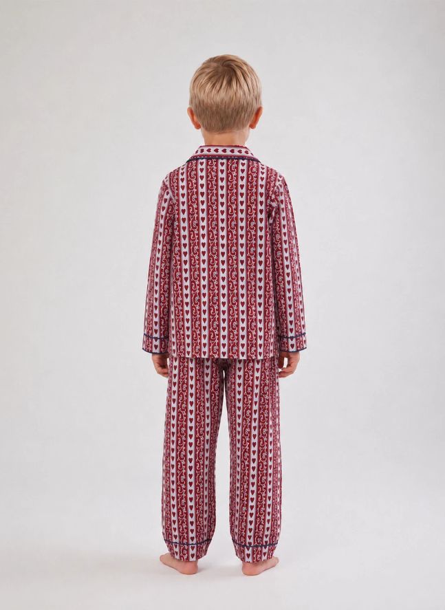 Pyjama Cœurs - Collection Enfant | Rouge