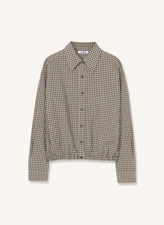 Chemise Bomber Checked Coton | Ocre