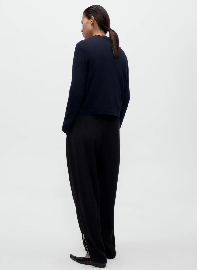 Cardigan Merino Laine | Bleu foncé