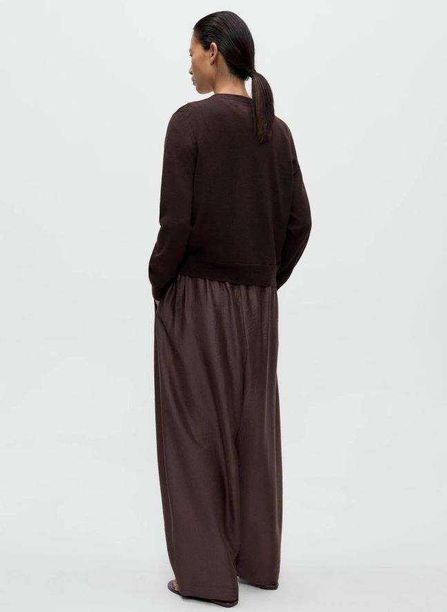 Cardigan Merino Laine | Marron