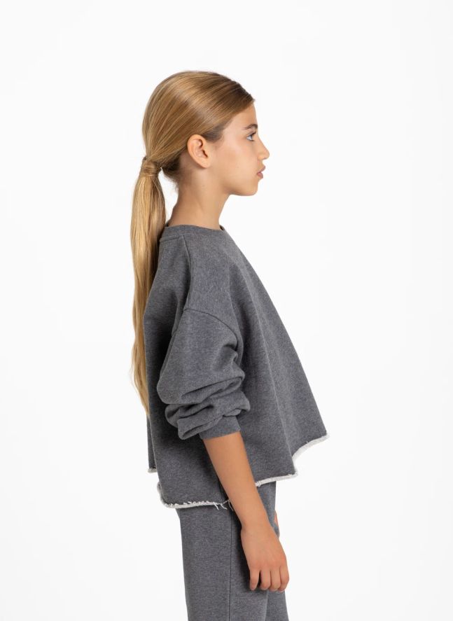 Sweat Kensington Coton Bio | Gris chiné