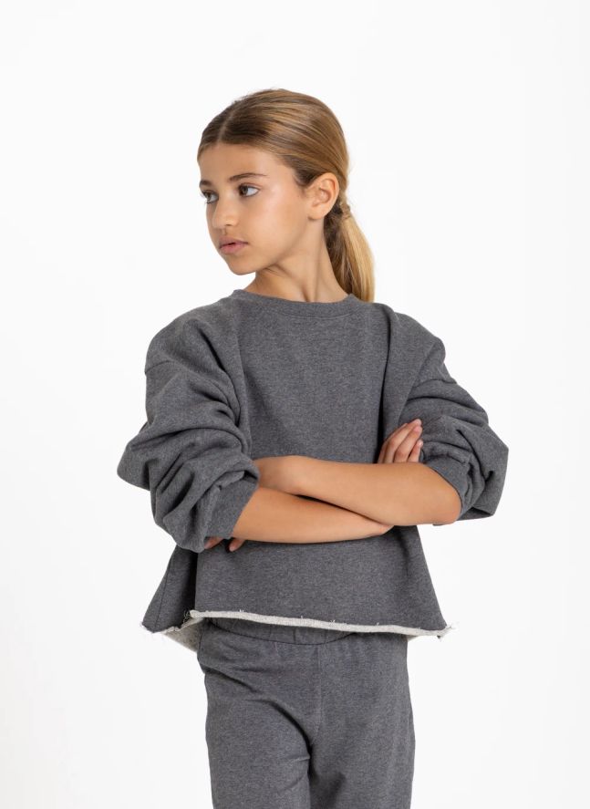 Sweat Kensington Coton Bio | Gris chiné