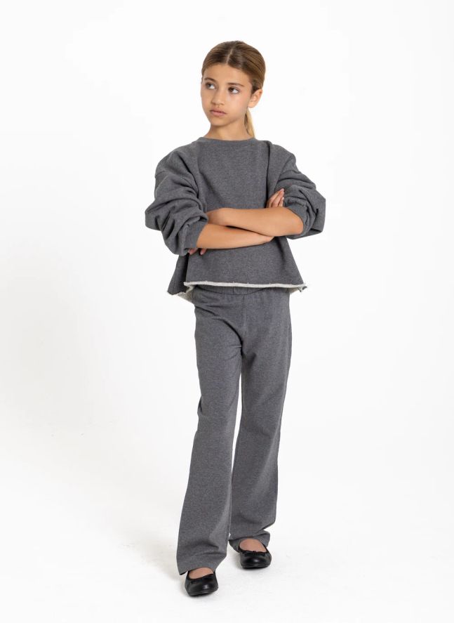 Sweat Kensington Coton Bio | Gris chiné