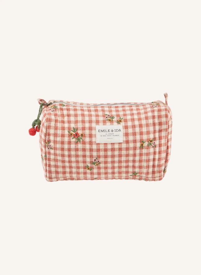 Trousse de toilette Vichy | Ocre