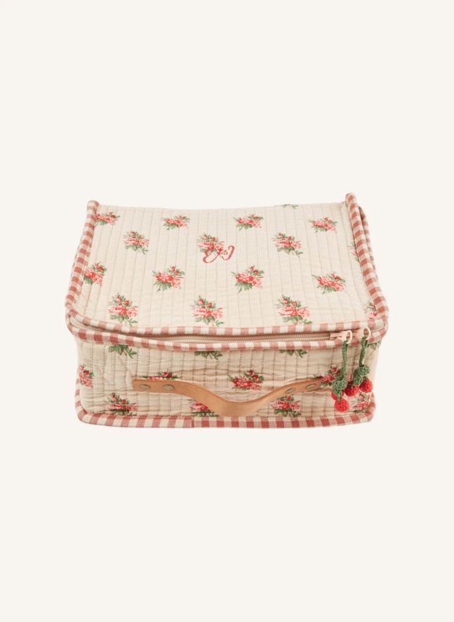 Valisette de rangement Fleurs des bois | Ecru