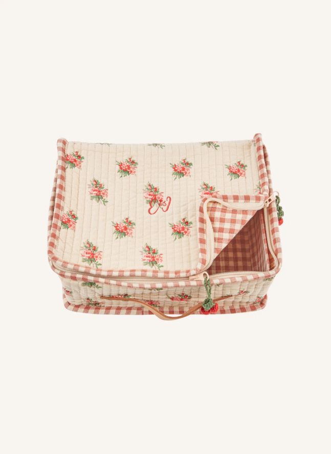 Valisette de rangement Fleurs des bois | Ecru