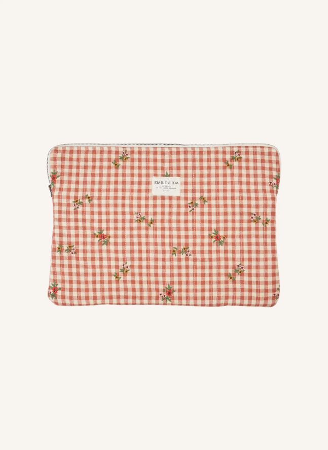 Pochette pour ordinateur Vichy | Ocre