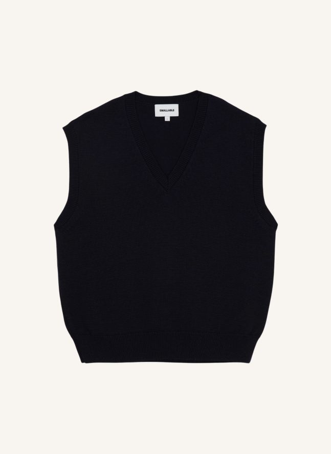 Pull Sans Manches Baxter Laine Mérinos | Bleu marine