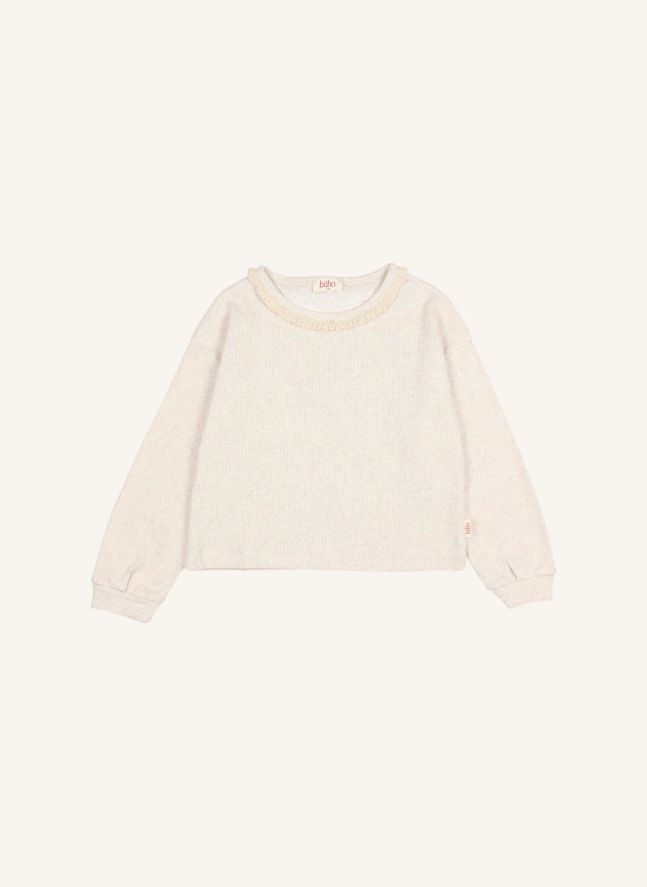 T-shirt Côtelé Girly | Beige