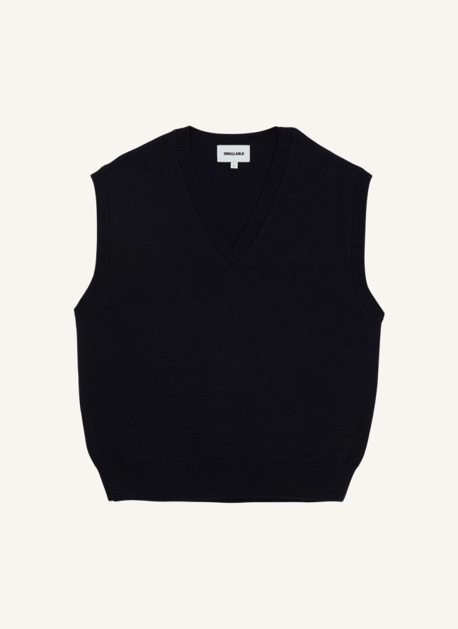 Pull Sans Manches Baxter Laine Mérinos | Noir