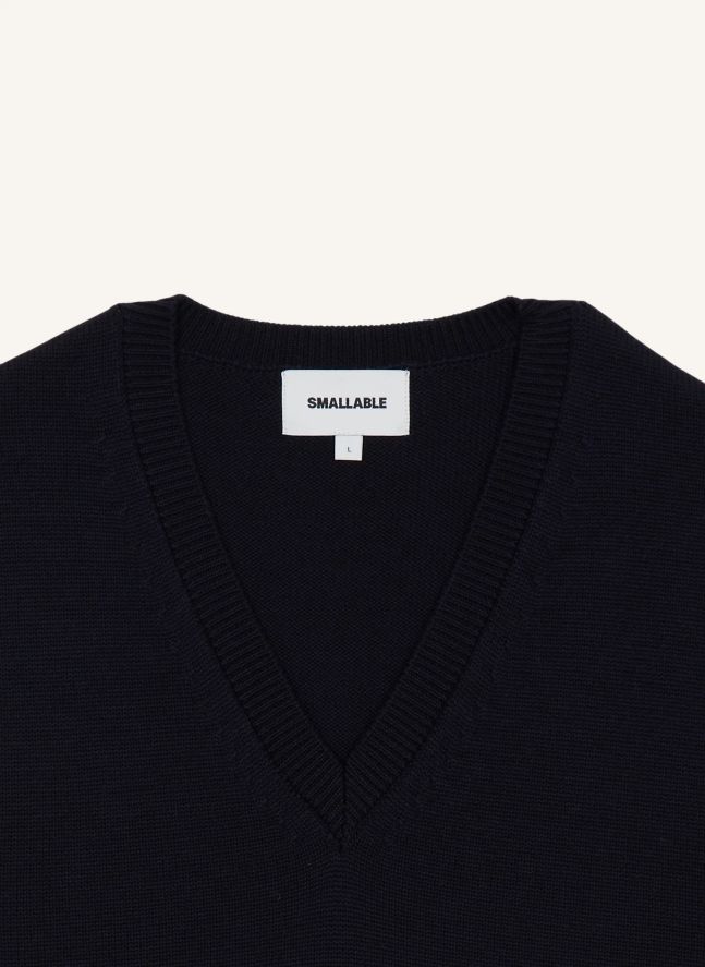 Pull Sans Manches Baxter Laine Mérinos | Noir