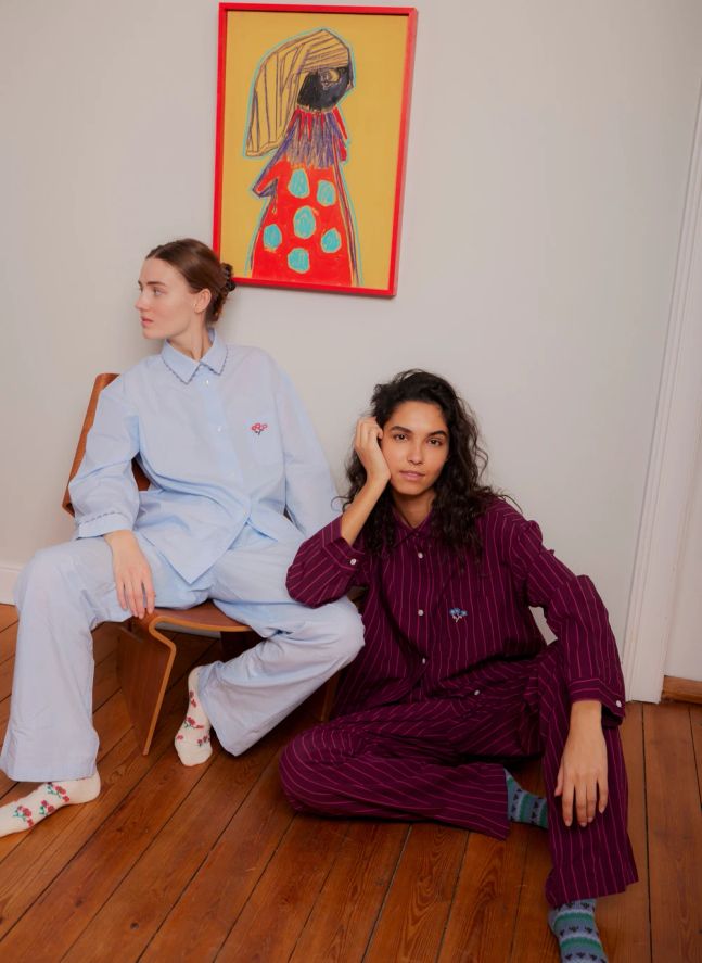 Scallop Flotile Pajama Top | Blue