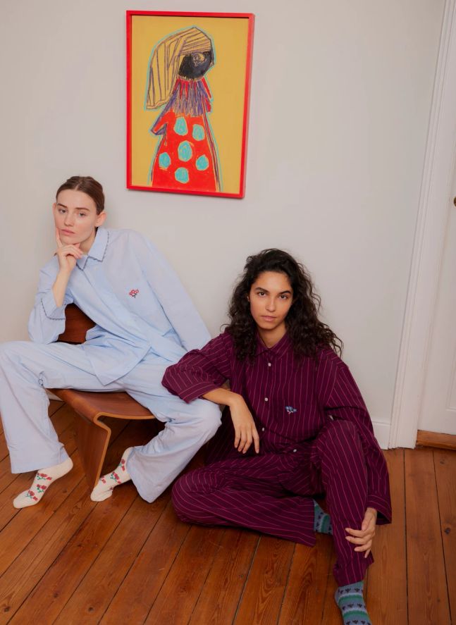 Scallop Flotile Pajama Pants | Blue