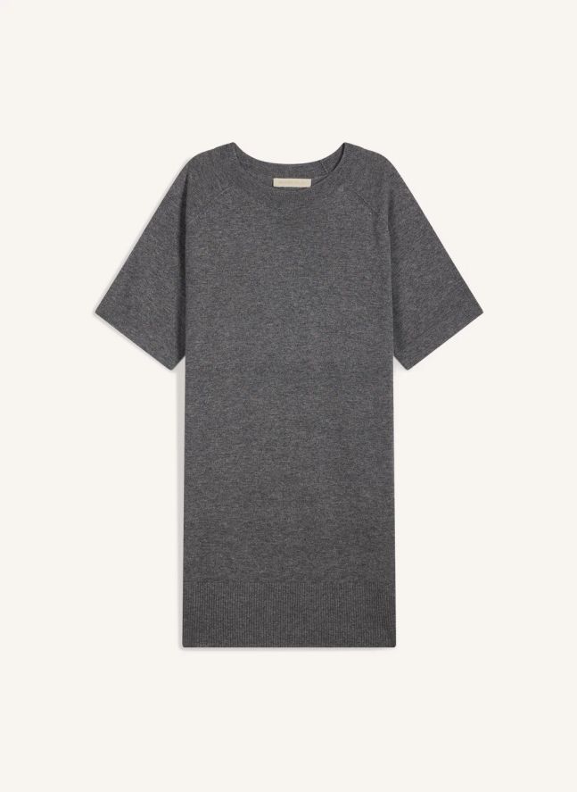 Robe Hermione Laine Mérinos | Gris chiné