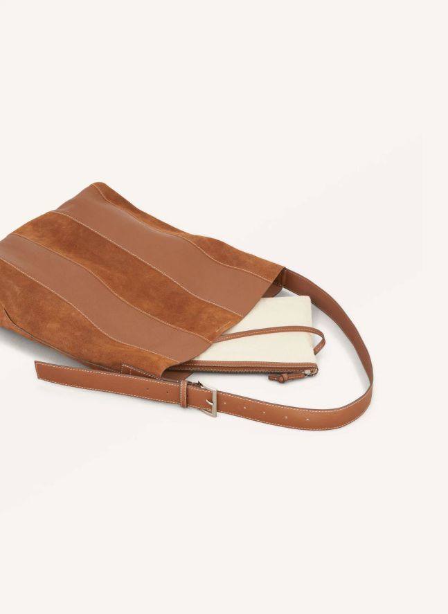 Sac Mae Buckle Suède | Cognac