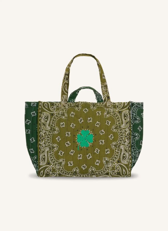 Maxi Cabas Trèfle Coton | Vert