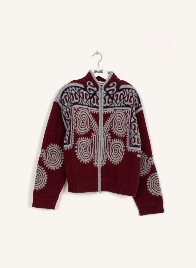 Cardigan Brodé Wakeboard | Bordeaux