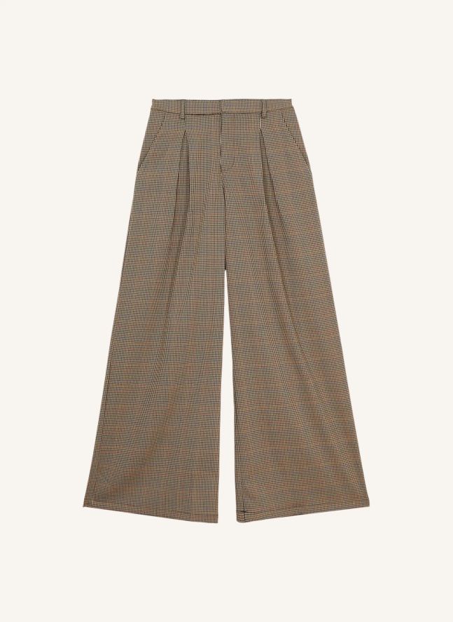 Pantalon Lucesia Pied-de-Poule | Beige