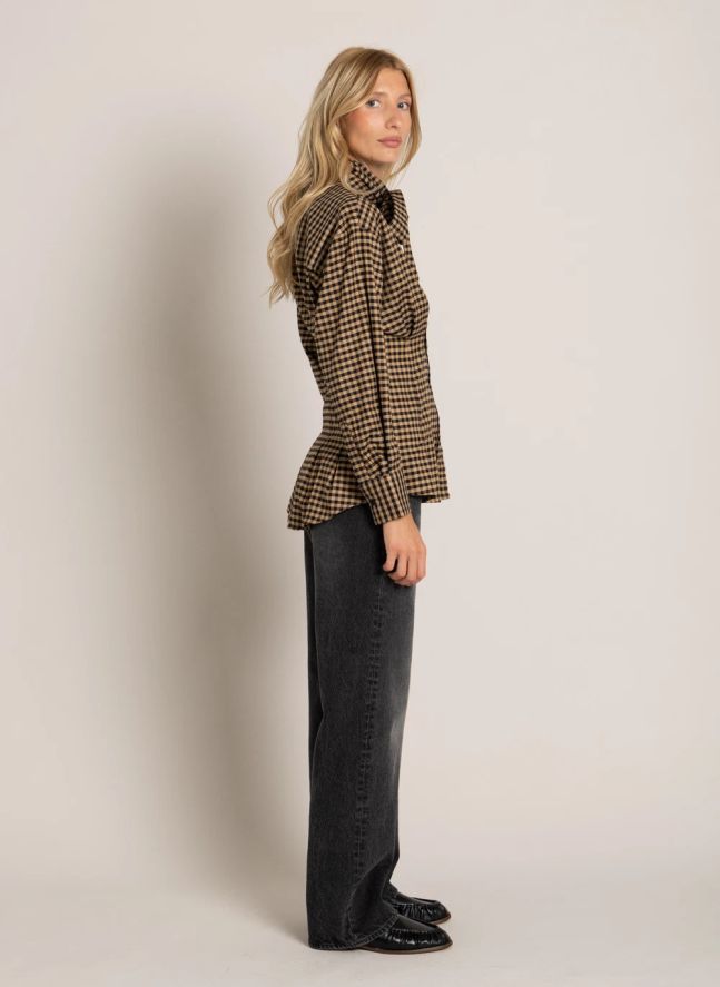 Chemise Agnes Carreaux | Marron