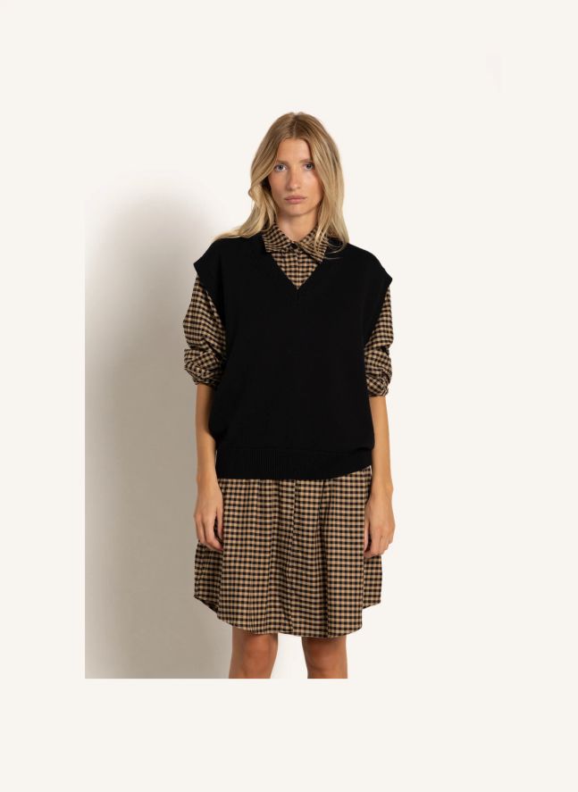 Robe Chemise Risa Carreaux | Marron