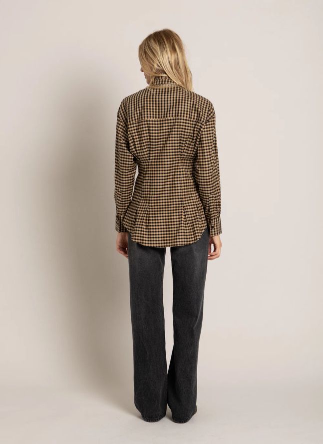 Chemise Agnes Carreaux | Marron