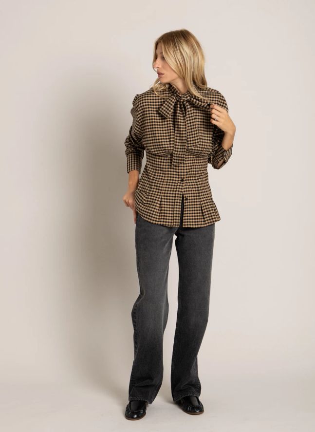 Chemise Agnes Carreaux | Marron