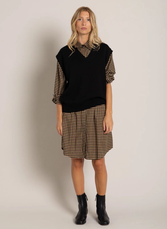 Pull Sans Manches Elina Laine Mérinos | Noir