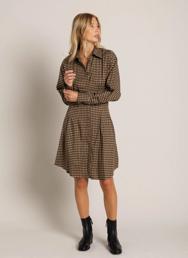 Robe Chemise Risa Carreaux | Marron