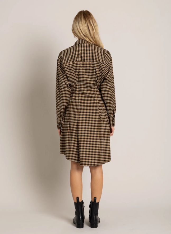 Robe Chemise Risa Carreaux | Marron