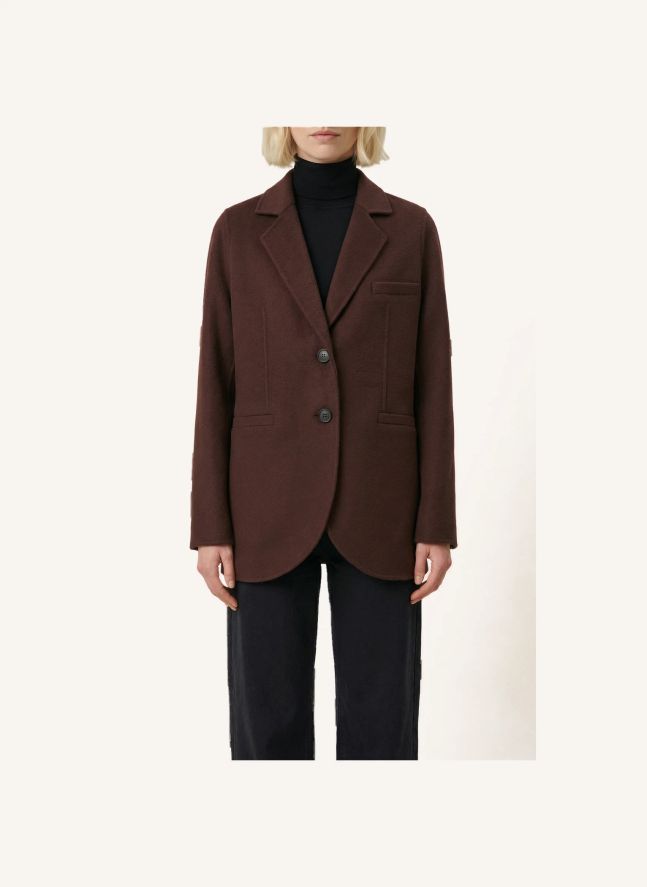 Veste Marc Double Face Laine | Chocolat