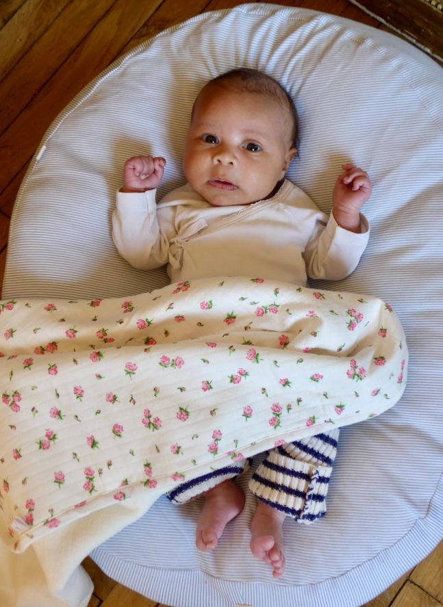 Housse pour nid bébé multi-usage Rayée | Bleu