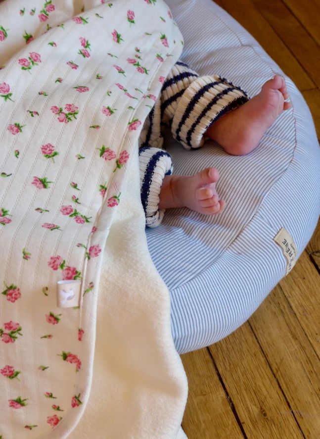 Housse pour nid bébé multi-usage Rayée | Bleu