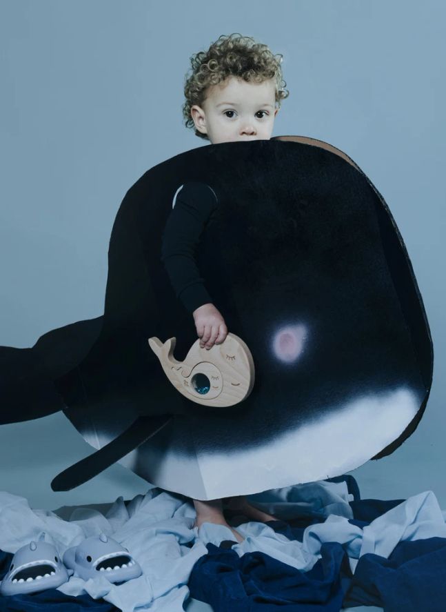 Puzzle sensoriel Baleine et son Bébé | Bleu