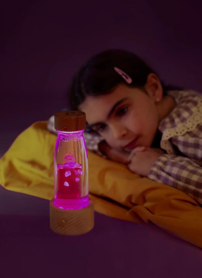 Lampe pour Bouteille Sensorielle | Bois clair