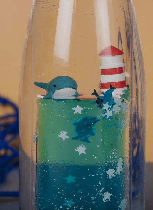 Bouteille sensorielle Baleine | Bleu