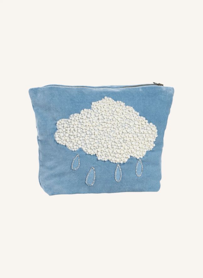 Trousse à maquillage à perles Weather | Bleu