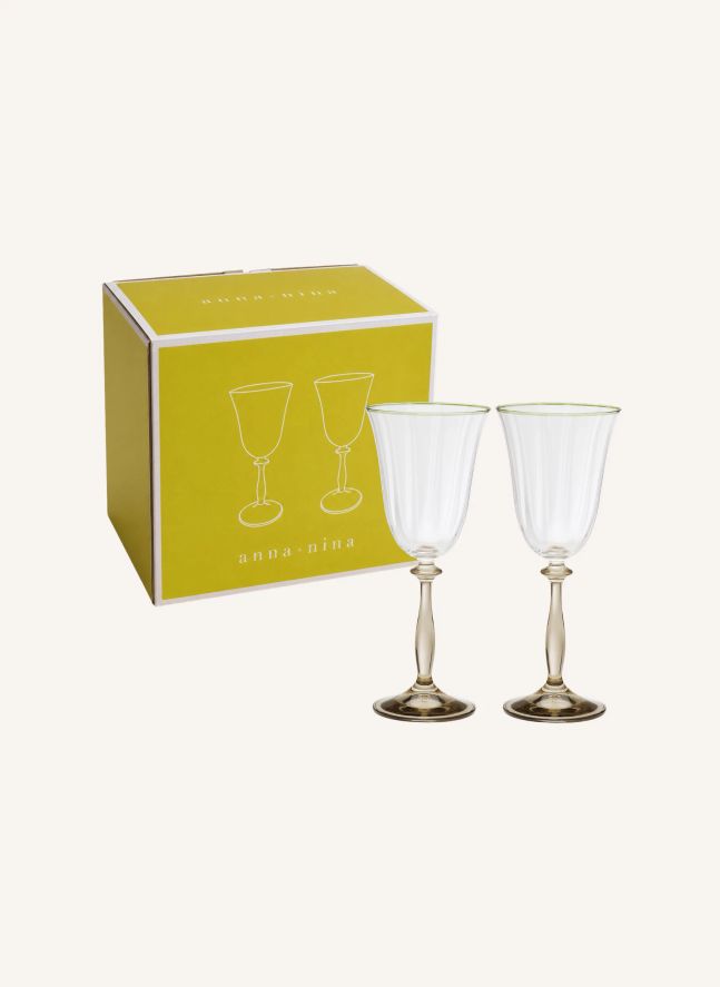 Verres à vin Lily Optic - Set de 2 | Doré