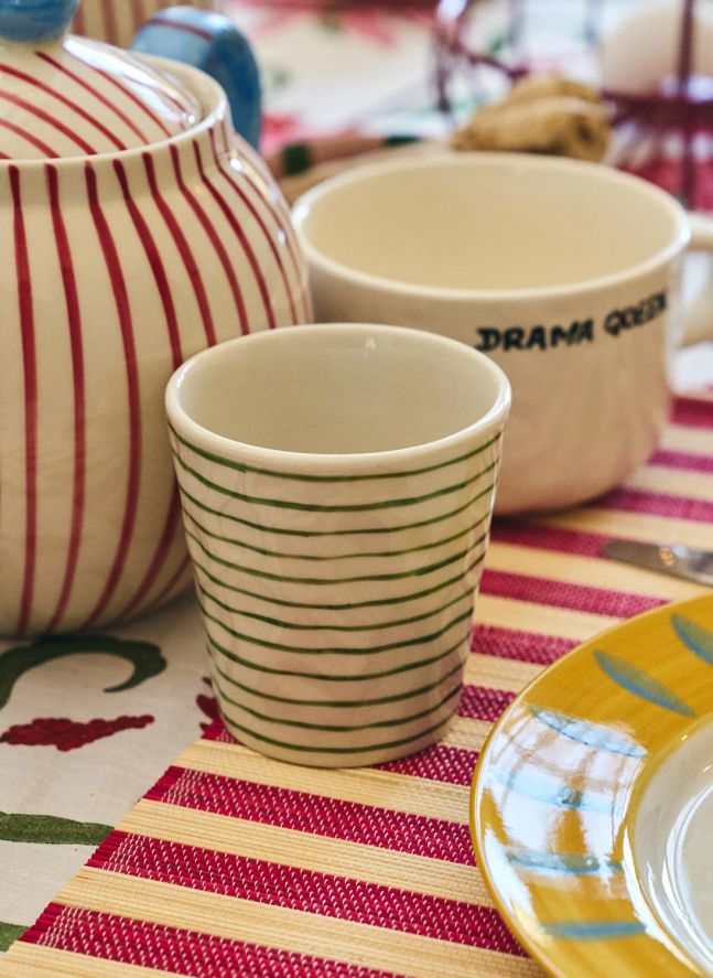 Striped Coffee Mugs - Set of 2