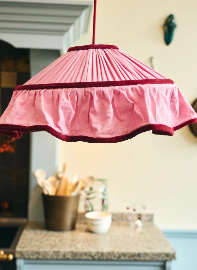 Lámpara colgante con pantalla Blossom | Rosa