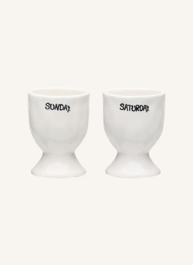 Coquetiers Weekend - Set de 2 | Blanc