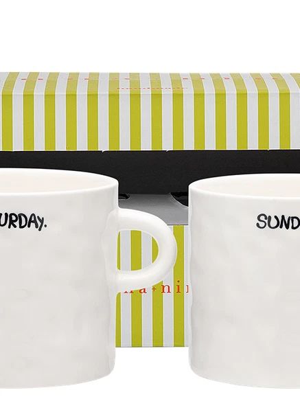 Weekend Mugs - Set of 2 | White