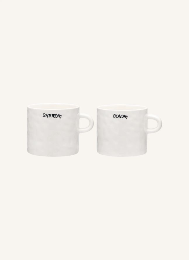 Weekend Mugs - Set of 2 | White