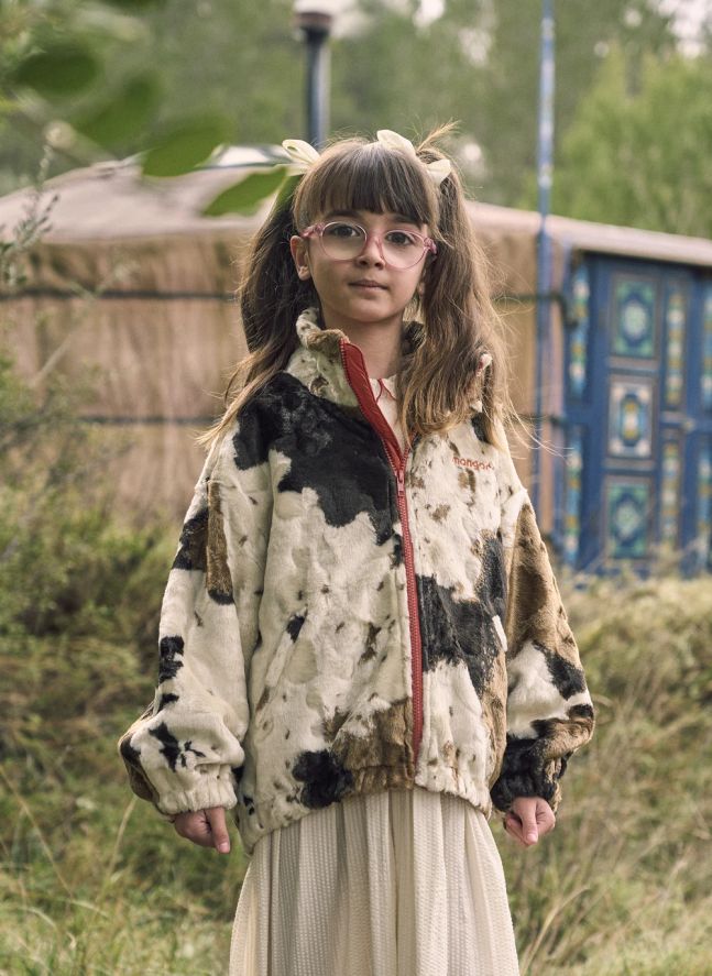 Chaqueta de piel de vaca | Beige