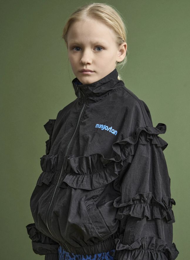 Veste Volants Nylon | Noir