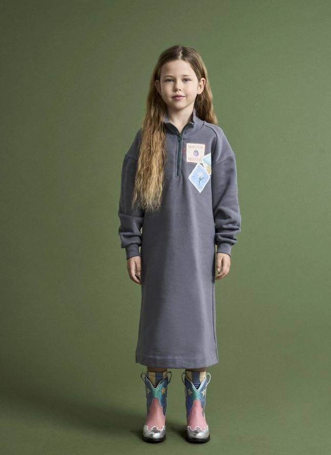 Robe Sweat Timbres | Gris foncé