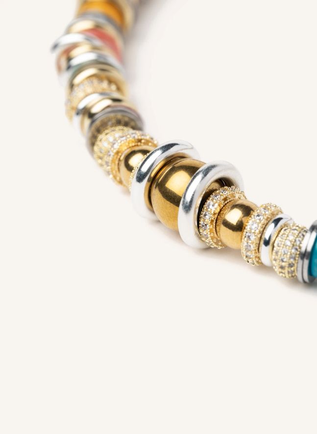 Collier Twist Rondelle | Doré