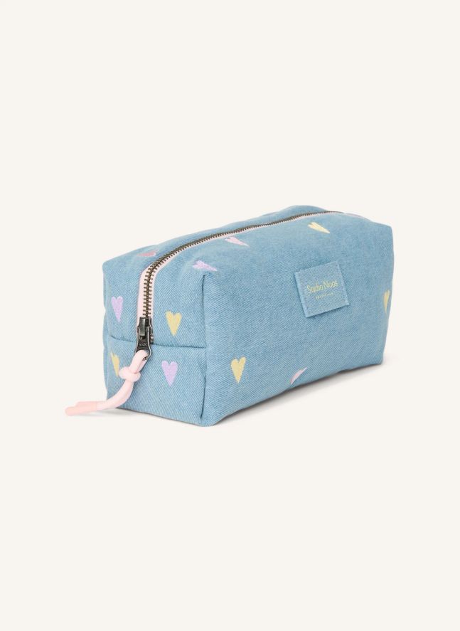 Trousse de toilette en denim Hearts
