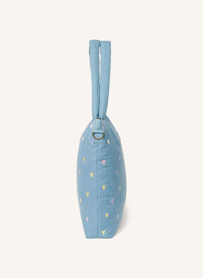 Sac à langer en denim Hearts