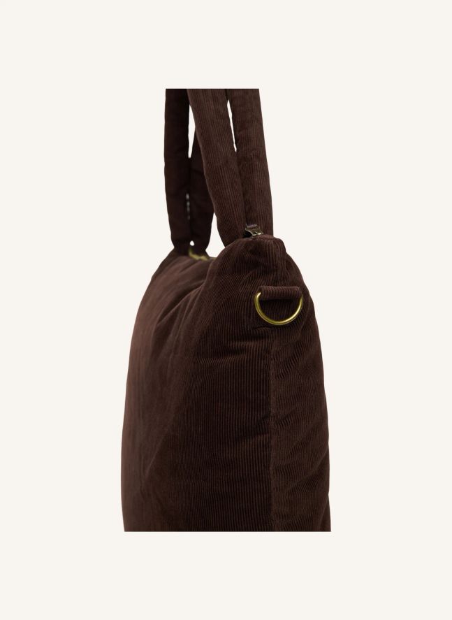Sac à langer en velours côtelé | Marron foncé
