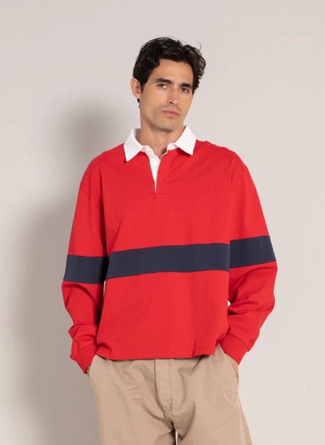 Polo Fausto Coton Bio | Rouge foncé